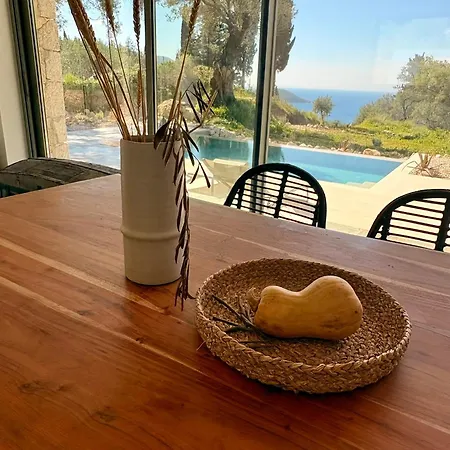 Xalupi - Design-villa Mit Pool Und Meerblick Vakantiehuis Paleokastritsa
